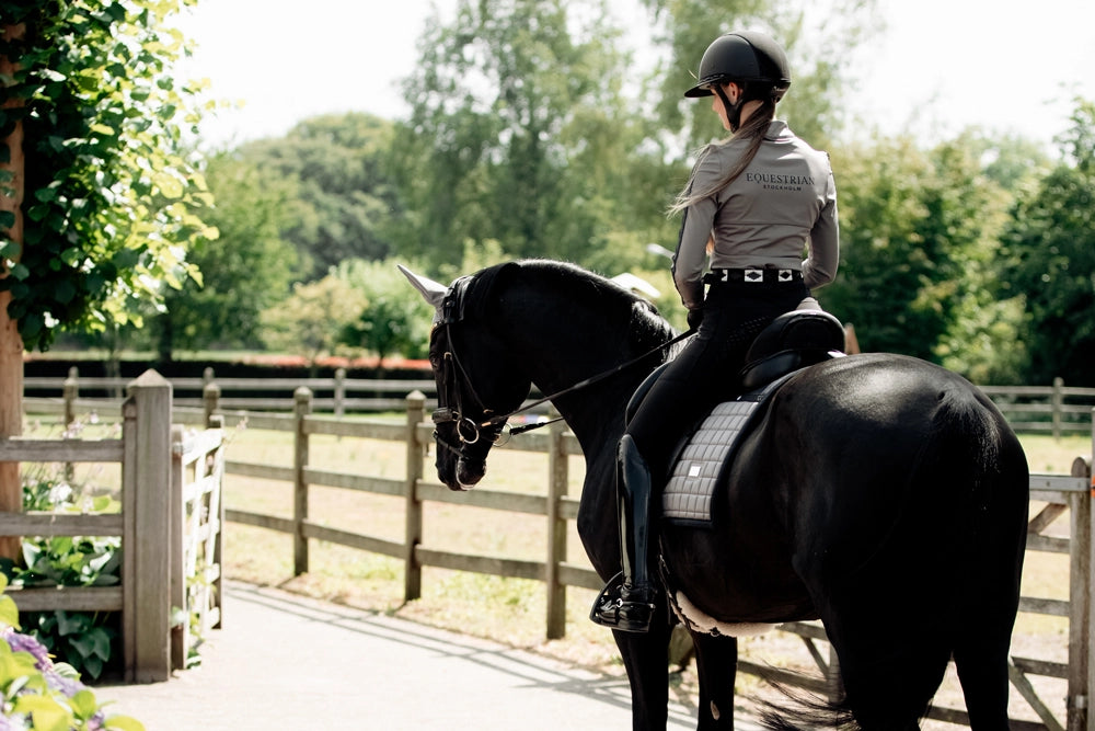 Equestrian Stockholm Dressage Saddle Pad Sportive Blue Ash