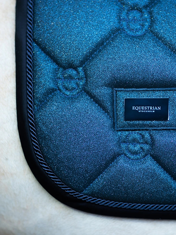 Equestrian Stockholm Dressage Saddle Pad Blue Meadow Glimmer