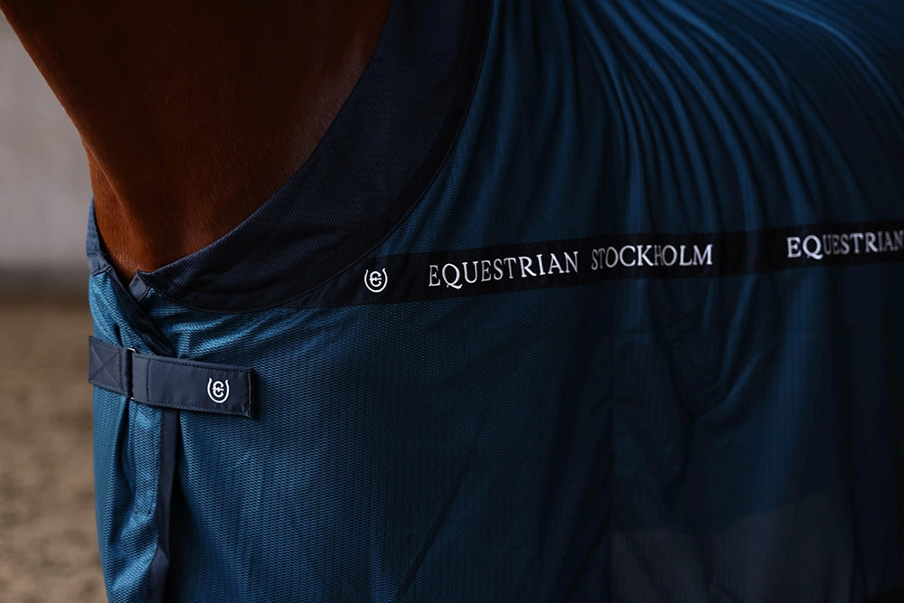 Equestrian Stockholm Cooler Rug Blue Meadow