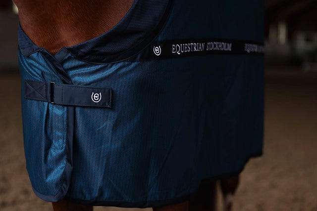 Equestrian Stockholm Cooler Rug Blue Meadow