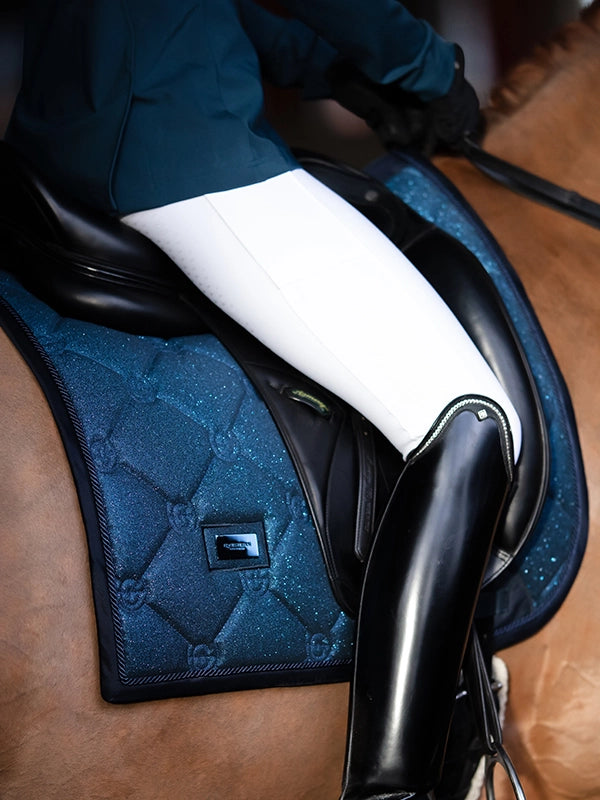 Equestrian Stockholm Dressage Saddle Pad Blue Meadow Glimmer