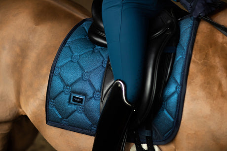 Equestrian Stockholm Dressage Saddle Pad Blue Meadow Glimmer