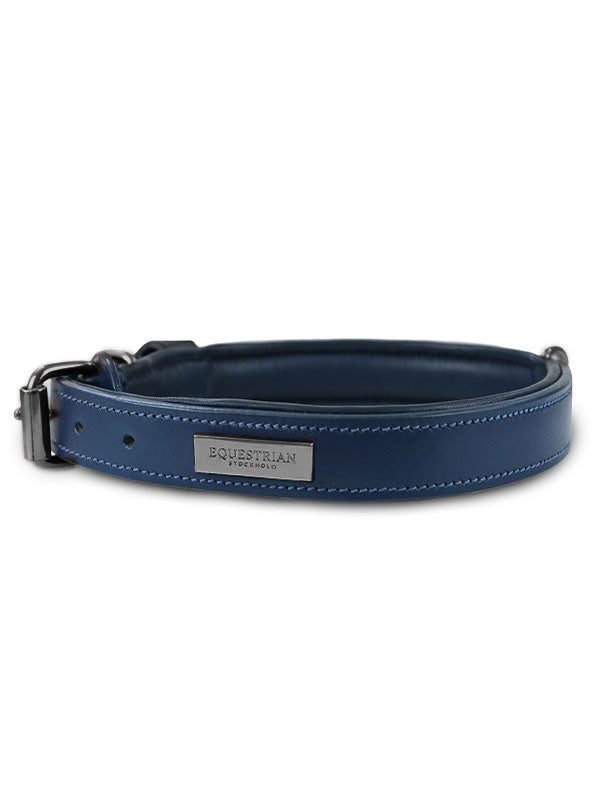 Equestrian Stockholm Dog Collar Clean Blue Meadow