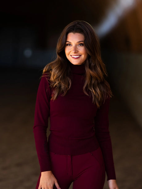 Equestrian Stockholm Knitted Top Bordeaux