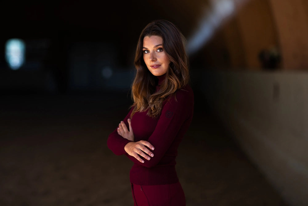 Equestrian Stockholm Knitted Top Bordeaux