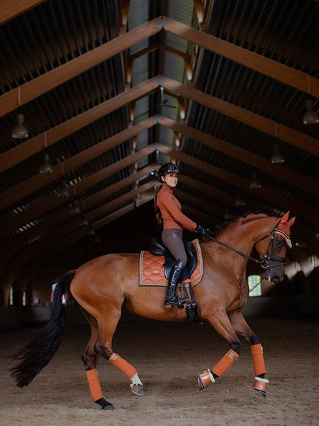 Equestrian Stockholm Dressage Saddle Pad Bronze Gold