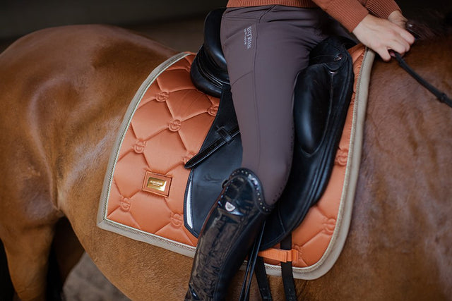 Equestrian Stockholm Dressage Saddle Pad Bronze Gold