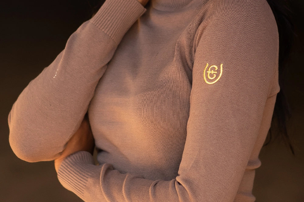 Equestrian Stockholm Knitted Top Champagne