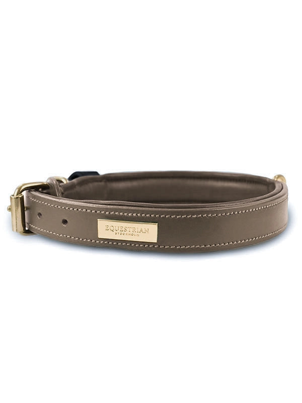 Equestrian Stockholm Dog Collar Clean Champagne