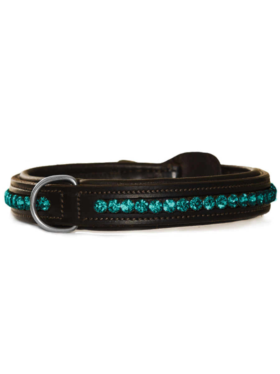 Equestrian Stockholm Dog Collar Emerald
