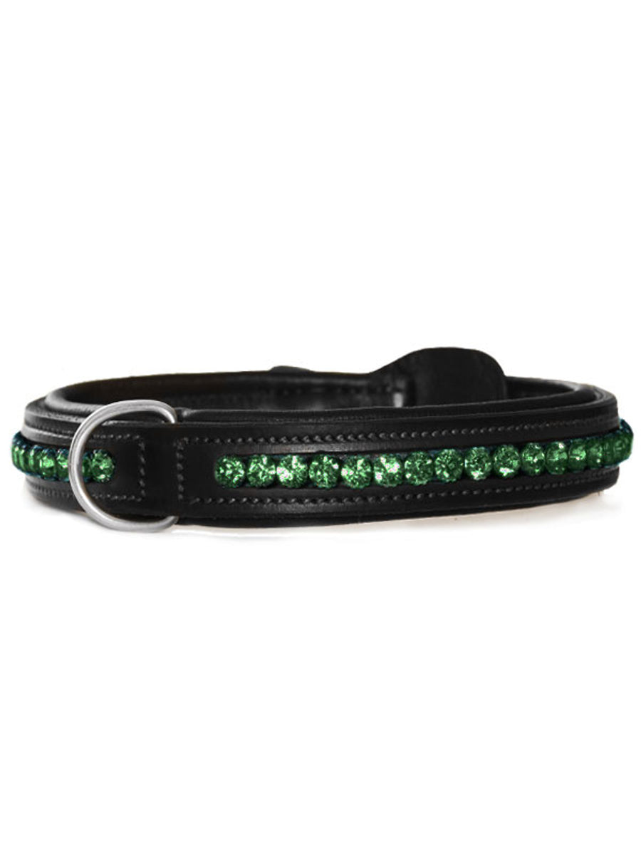 Equestrian Stockholm Dog Collar Deep Olivine