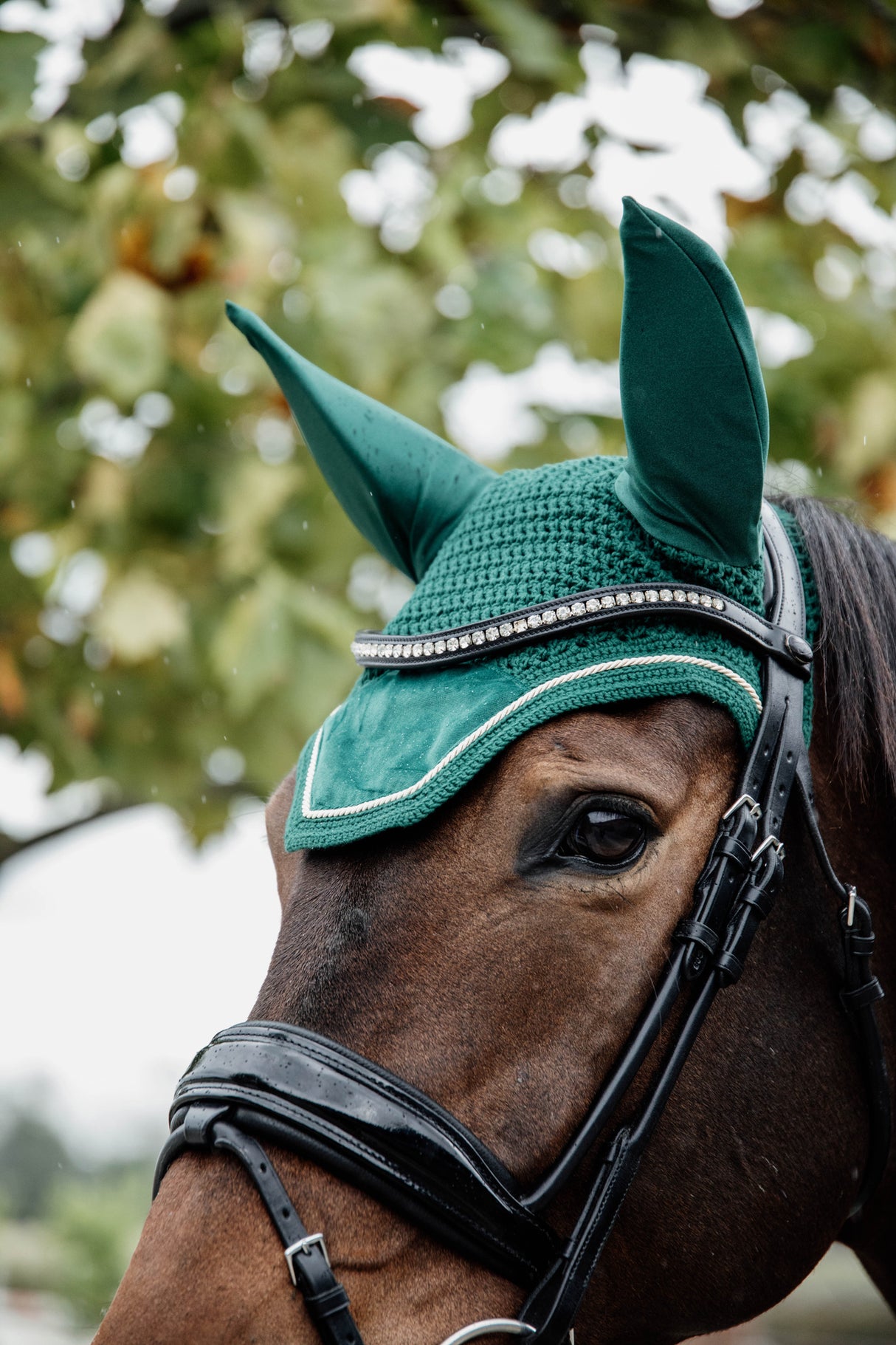 Kentucky Velvet Wellington Ear Bonnet Dark Green