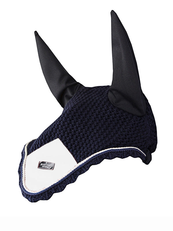 Equestrian Stockholm Ear Bonnet Midnight White