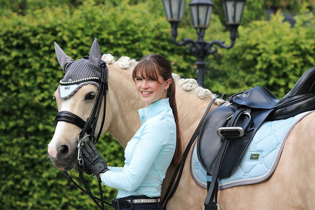 Equestrian Stockholm Dressage Saddle Pad Ice Blue