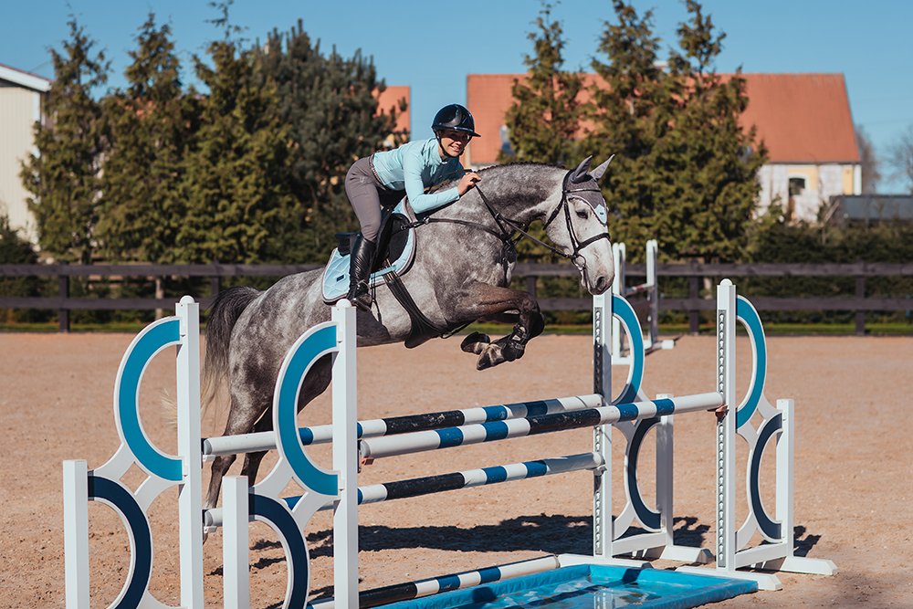 Equestrian Stockholm Ear Bonnet Ice Blue