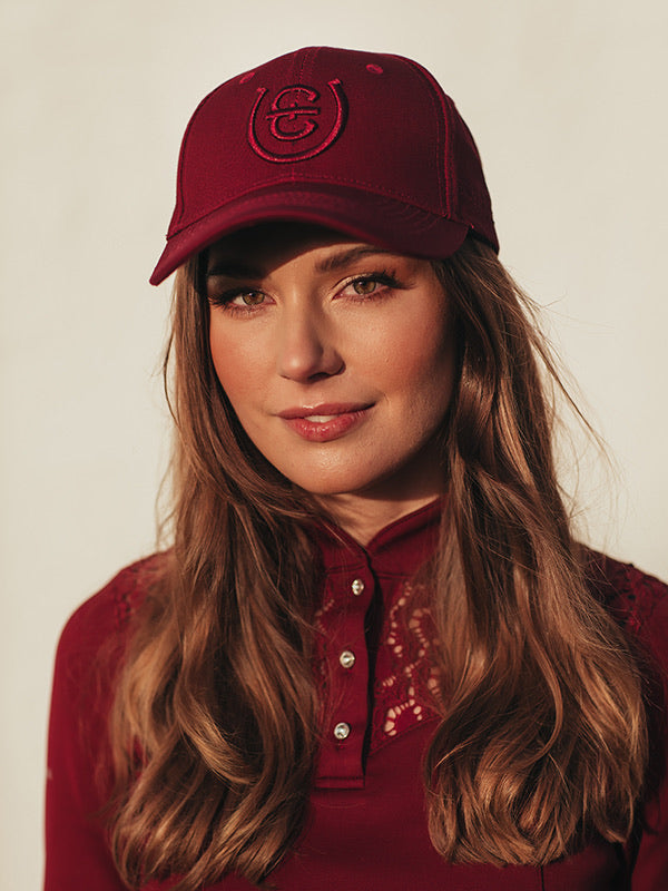 Equestrian Stockholm Cotton Cap Bordeaux