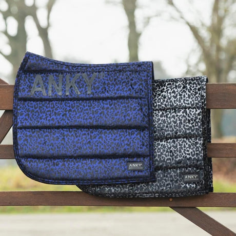 ANKY Limited Edition Leopard Print Dressage Saddle Pad Silver