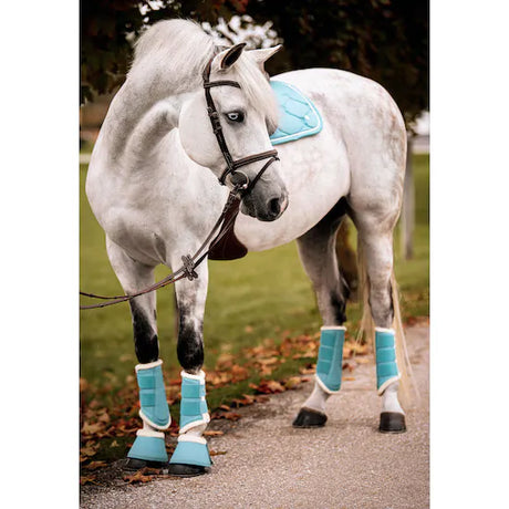 PS of Sweden Fleece Brushing Boots Turquoise | set of 4