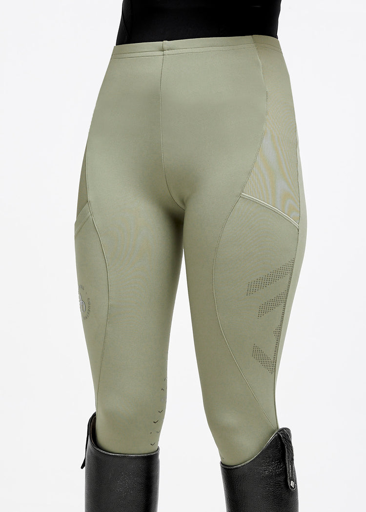 Aztec Diamond Icon Full Seat Riding Leggings Khaki