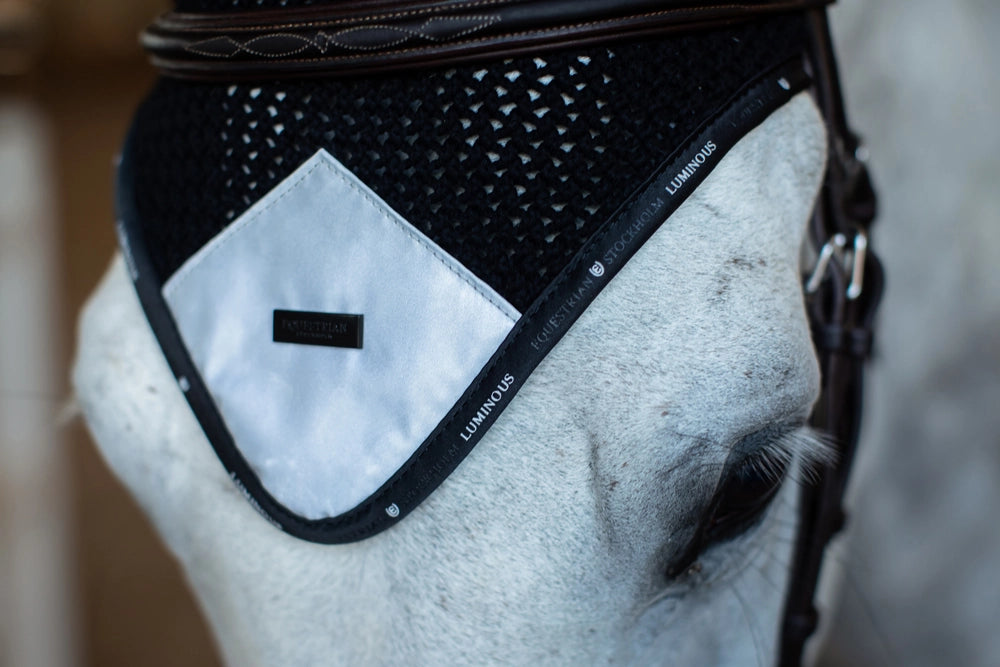 Equestrian Stockholm Ear Bonnet  Luminous Black