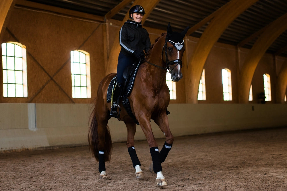 Equestrian Stockholm Ear Bonnet  Luminous Black