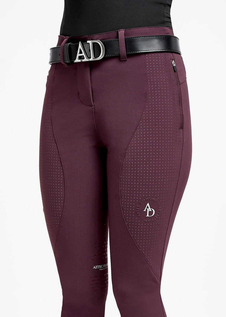 Aztec Diamond Performance Breeches Maroon