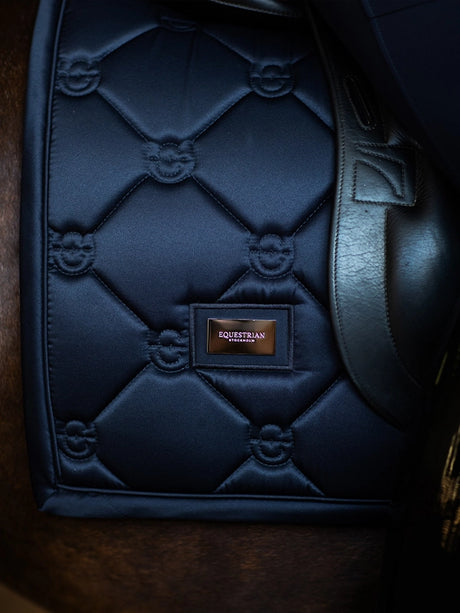 Equestrian Stockholm Dressage Saddle Pad Modern Tech Navy