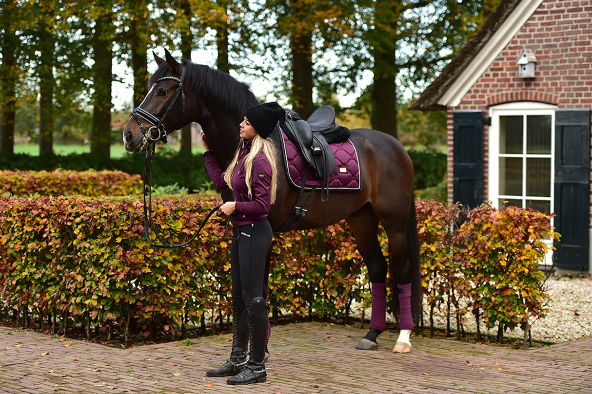 Equestrian Stockholm Bandages Purple Gold