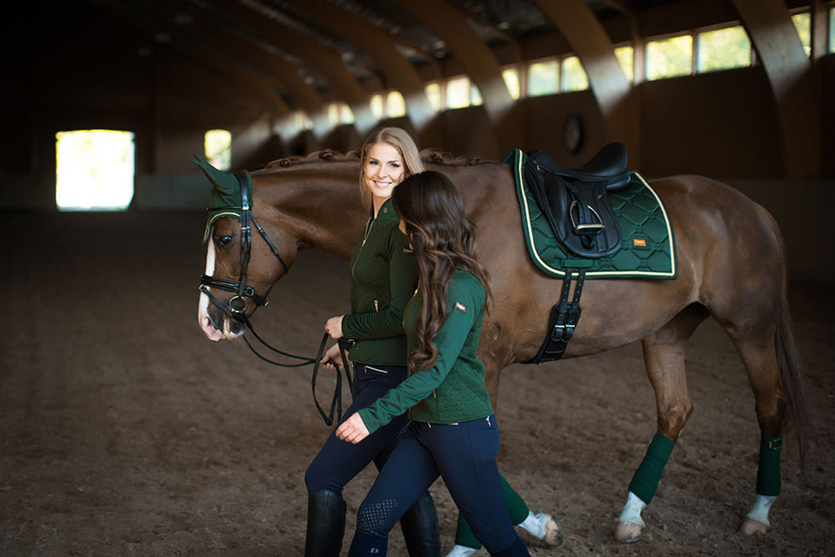 Equestrian Stockholm Dressage Saddle Pad Forest Green