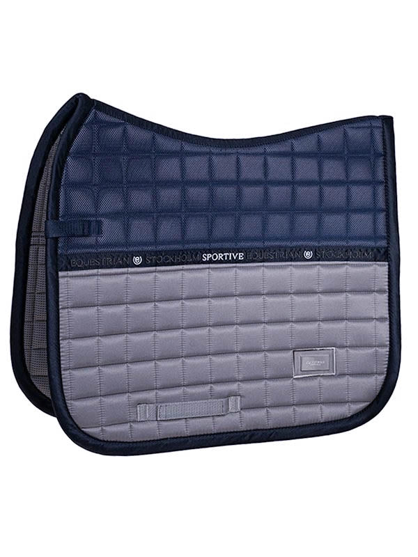 Equestrian Stockholm Dressage Saddle Pad Sportive Blue Ash