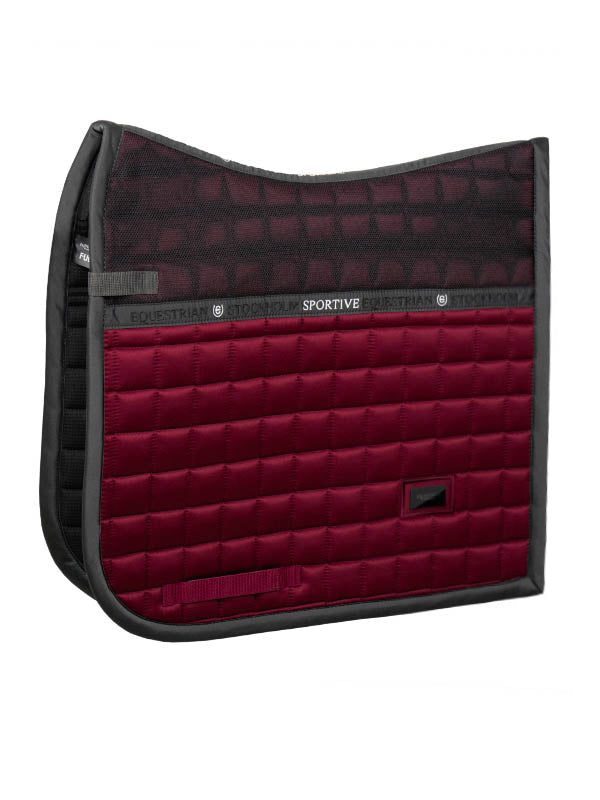 Equestrian Stockholm Dressage Saddle Pad Sportive Dark Bordeaux