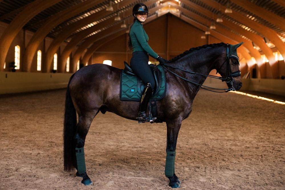 Equestrian Stockholm Dressage Saddle Pad Sycamore Green