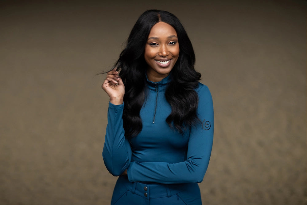 Equestrian Stockholm Vision Base Layer Blue Meadow