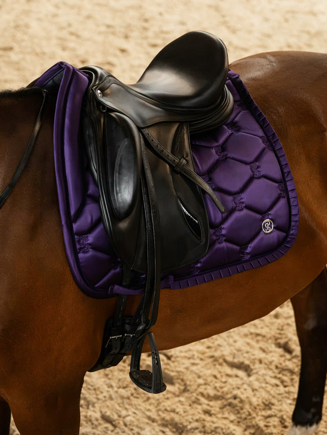 PS of Sweden Ruffle Dressage Saddle Pad Eclipse Purple
