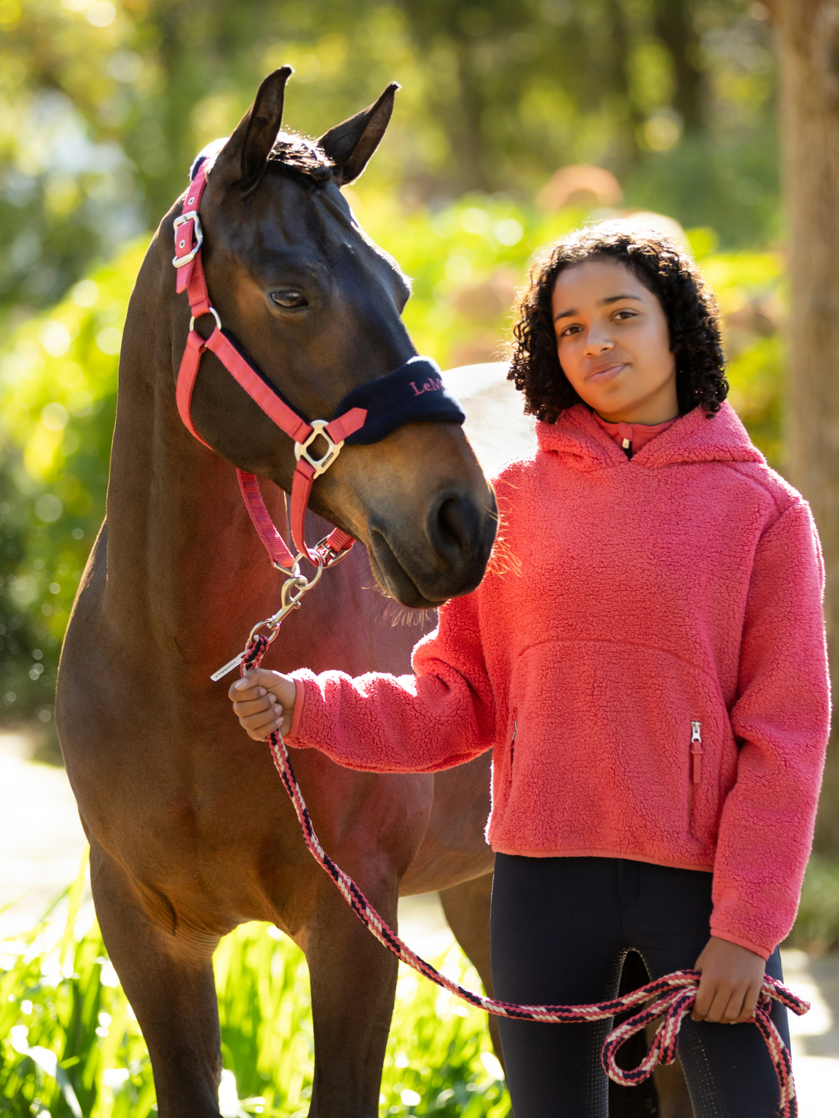 LeMieux Vogue Headcollar & Leadrope Cranberry