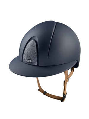 KEP Smart Nova Helmet Textile Blue - Silver Star - Beige Chinstrap