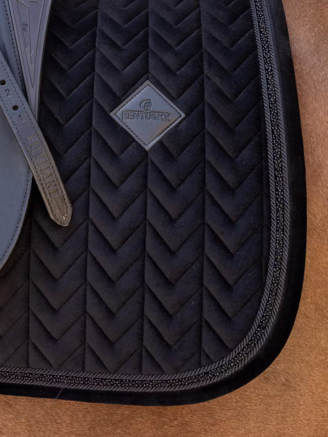 Kentucky Velvet Mini Pearls Dressage Saddle Pad Black