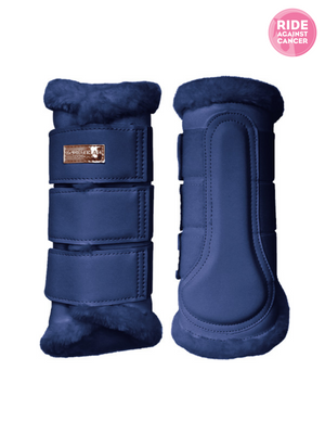 Equestrian Stockholm Fleece Brushing Boots Lagoon Blush