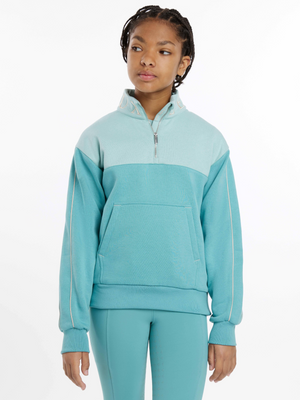 LeMieux Young Rider Kate Quarter Zip Sweat Lagoon