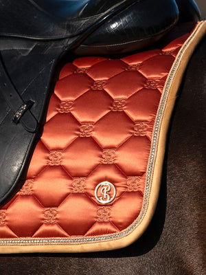 PS of Sweden Vintage Monogram Dressage Saddle Pad Chestnut Brown