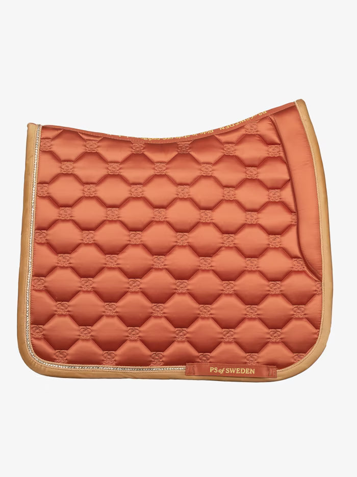 PS of Sweden Vintage Monogram Dressage Saddle Pad Chestnut Brown