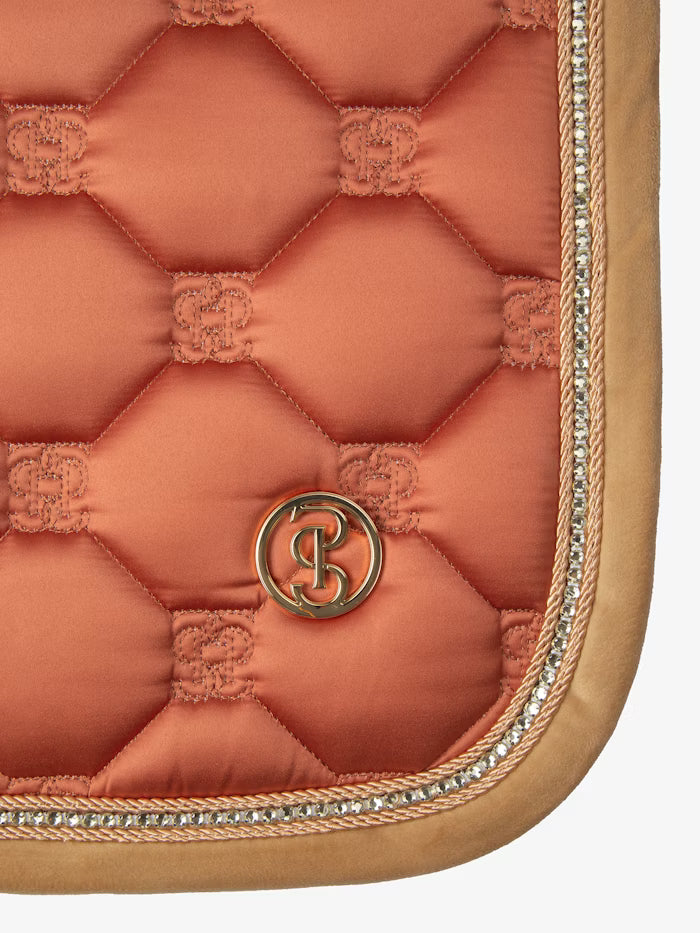 PS of Sweden Vintage Monogram Dressage Saddle Pad Chestnut Brown
