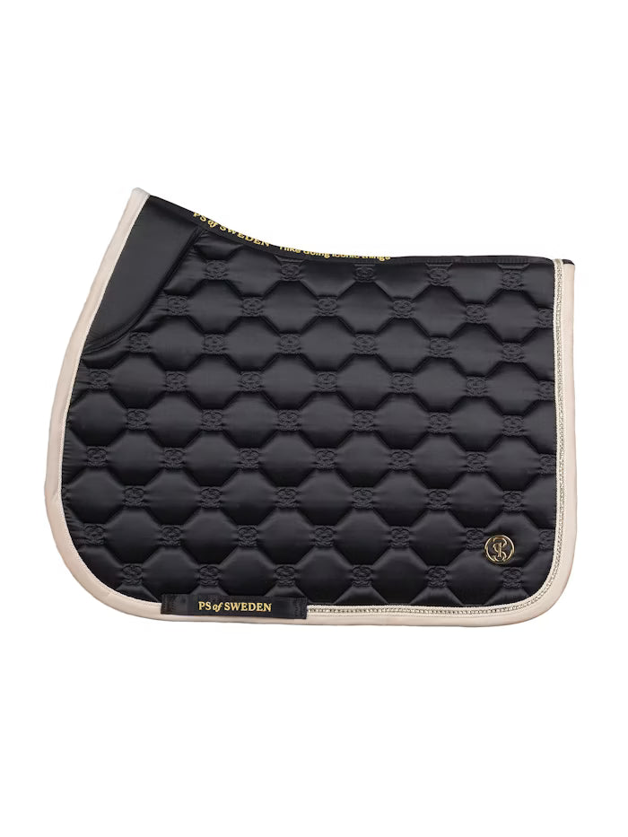 PS of Sweden Vintage Monogram Jump Saddle Pad Black