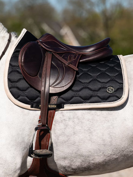 PS of Sweden Vintage Monogram Jump Saddle Pad Black