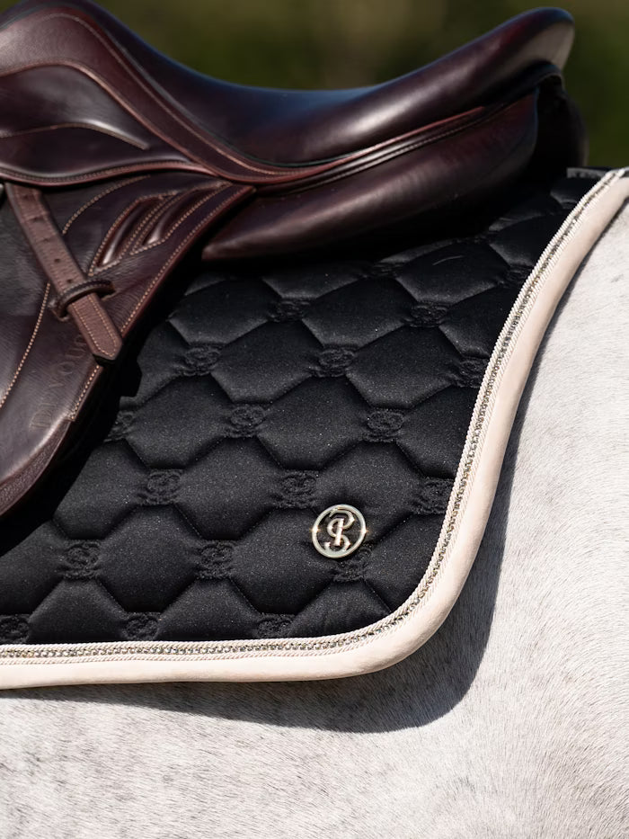 PS of Sweden Vintage Monogram Jump Saddle Pad Black