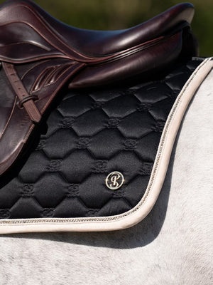 PS of Sweden Vintage Monogram Jump Saddle Pad Black