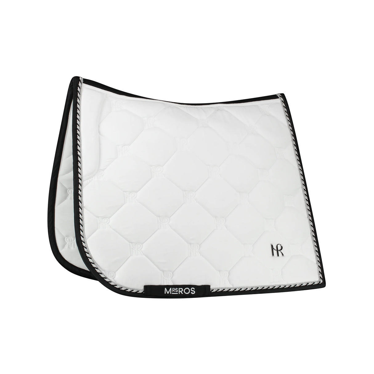 Mrs Ros Charmer Dressage Saddle Pad White Velvet