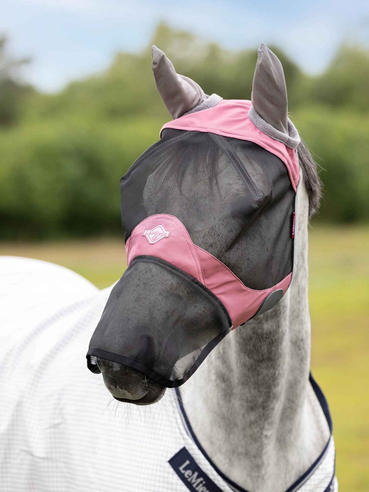 LeMieux Visor-Tek Full Fly Mask Peony