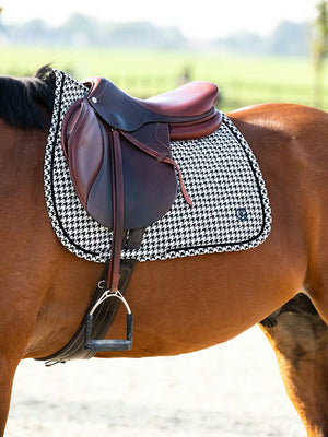 PS of Sweden Houndstooth Jump Saddle Pad Black