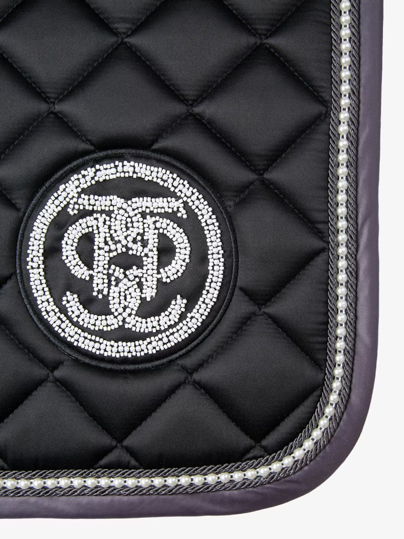 PS of Sweden Pearl Monogram Dressage Saddle Pad Black